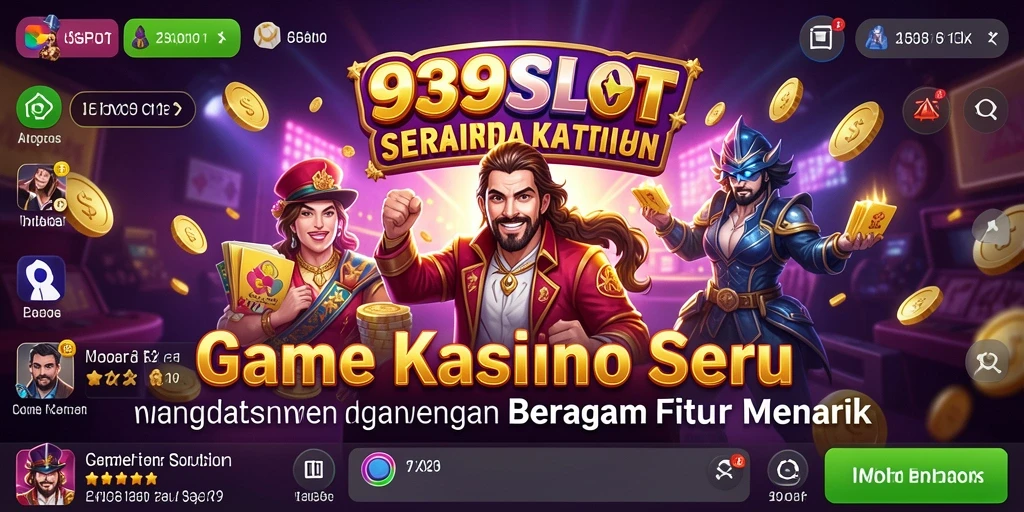 Tampilan gameplay menegangkan dari 9399SLOT yang menawarkan berbagai tema slot.