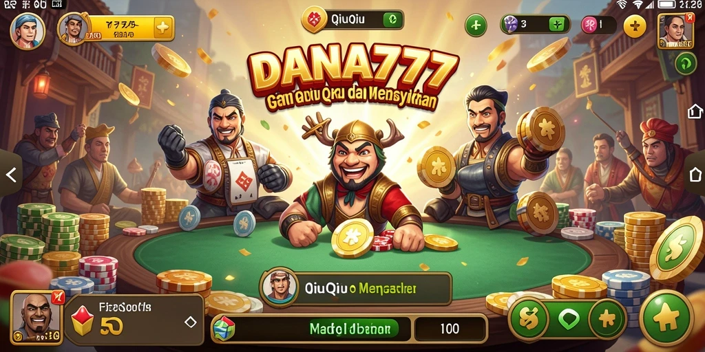 Screenshot DANA777 menampilkan gameplay QiuQiu yang menggugah semangat.