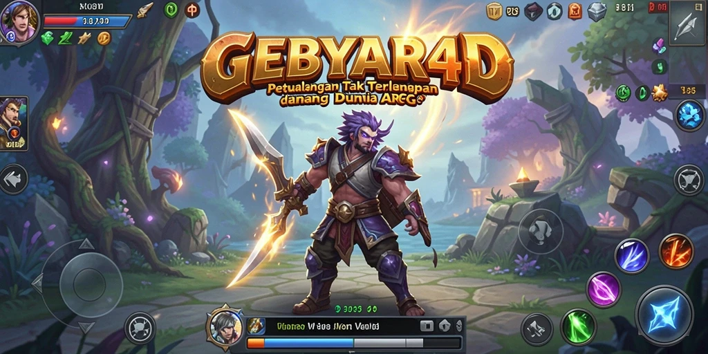 Tampilan gameplay seru GEBYAR4D dengan aksi ARPG yang mengesankan.