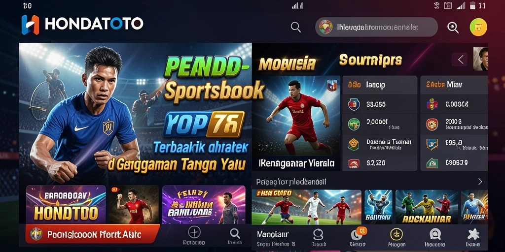 Screenshot HONDATOTO menampilkan antarmuka taruhan olahraga yang menarik.