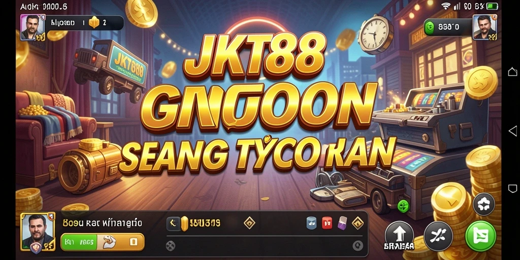 Screenshot gameplay JKT88 menampilkan pembangunan bisnis yang cerdas.