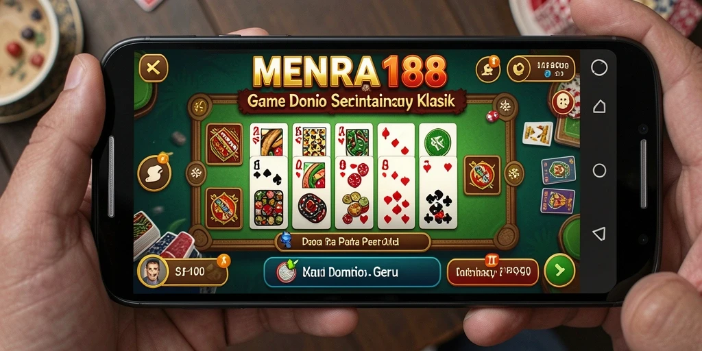Screenshot gameplay <strong>MENARA188</strong> menunjukkan keseruan bermain domino.