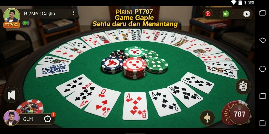 Tampilan gameplay Gaple yang menarik di PT707.