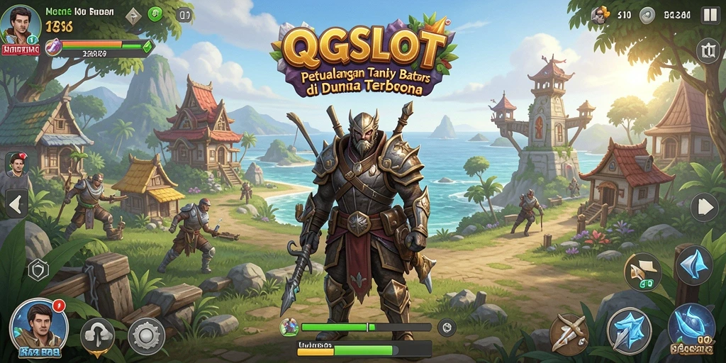 Screenshot gameplay QQSLOT menampilkan suasana dunia terbuka yang menawan.